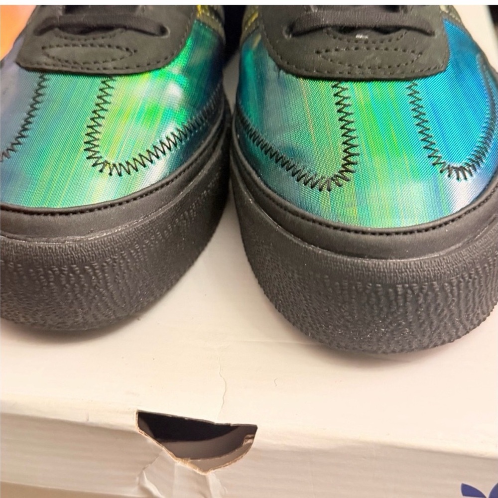 Adidas Samba Platform Shoes - Green and Yellow - Picture 3 of 11